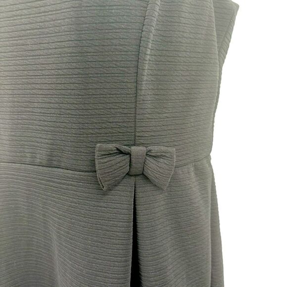 LC Lauren Conrad Bow Textured Little Black Pleated Dress - Picture 6 of 11